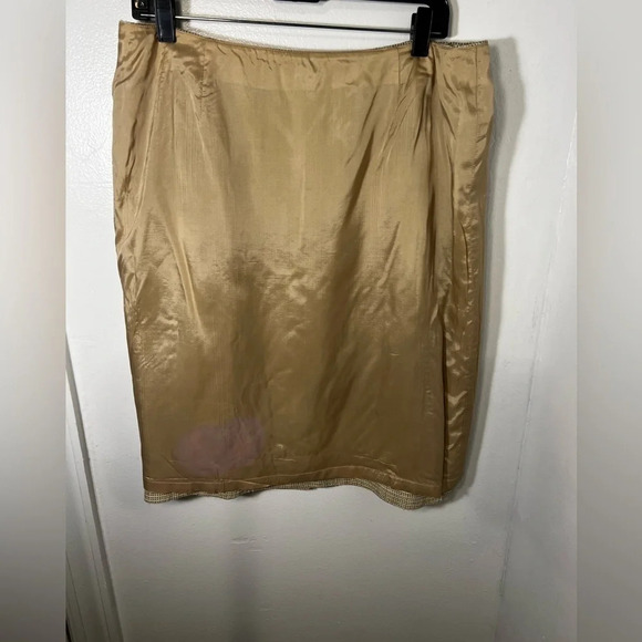 Carlisle,14, Vintage tweed,silk linen blend midi pencil skirt rear hook eyes zip - Picture 3 of 6